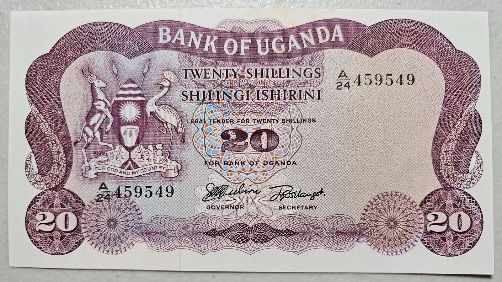 Uganda 20 Shillings 1966