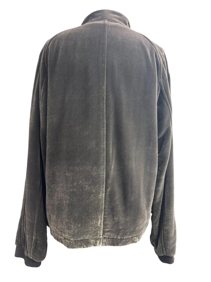 Giorgio Armani коричневый бархат кожаная отделка Мужская куртка размер 48 IT / 38 США - Изображение 3 из 4