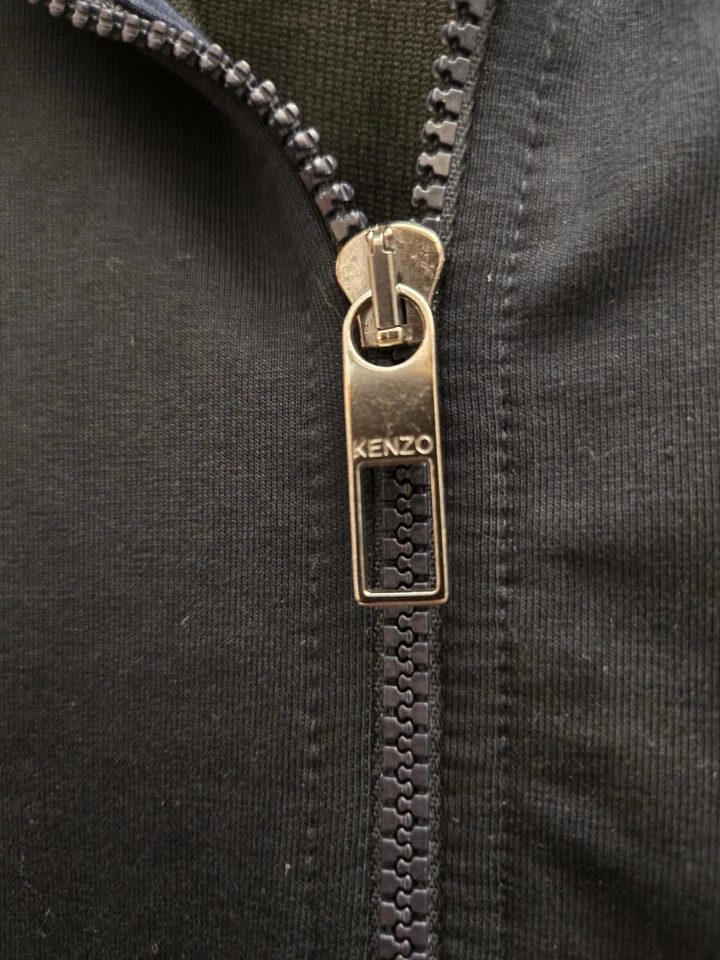 Chaqueta Bomber Kenzo Paris Tiger Bordada Tejida Negra Para Mujer 2XL Blanco Rosa Teal Foto 4 de 4