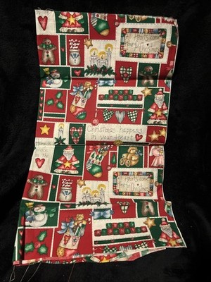 Vintage Dianna Christmas Happens in your Heart Home is Place Fabric 20.5'' X 44''