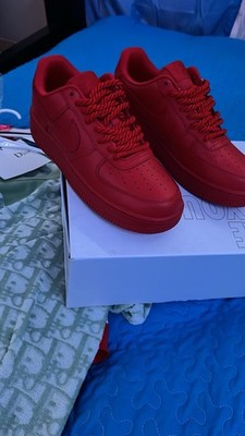 Nike Men s Red Solid Low-Top Lace-Up Athletic Sneaker Shoes