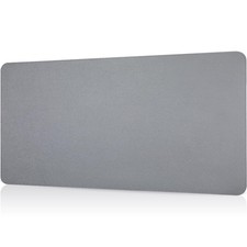 31.5" x 15.7" Gray Dual-Sided Desk Pad, Large Cork, PU Leather, Waterproof