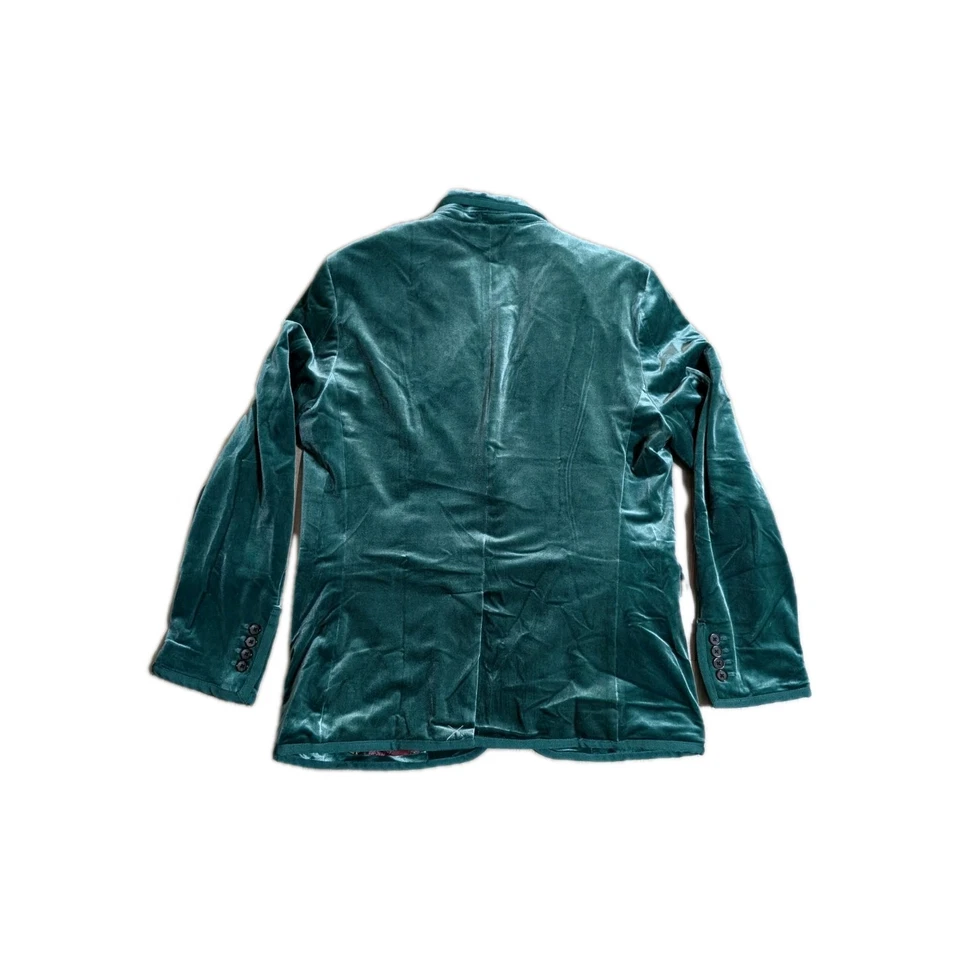 Abrigo Deportivo INC Hombre Grande Verde Terciopelo Blazer Cena International Concepts Foto 2 de 4