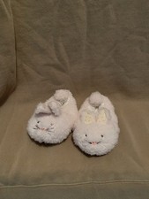 Pink Bunny Baby Booty Slippers 0-6 Months Newborn Fuzzy And Warm