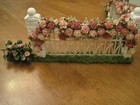 Rose Covered Corner Victorian Fence w/2 Garden Beds 1:12 dollhouse miniature #4 — photo 2