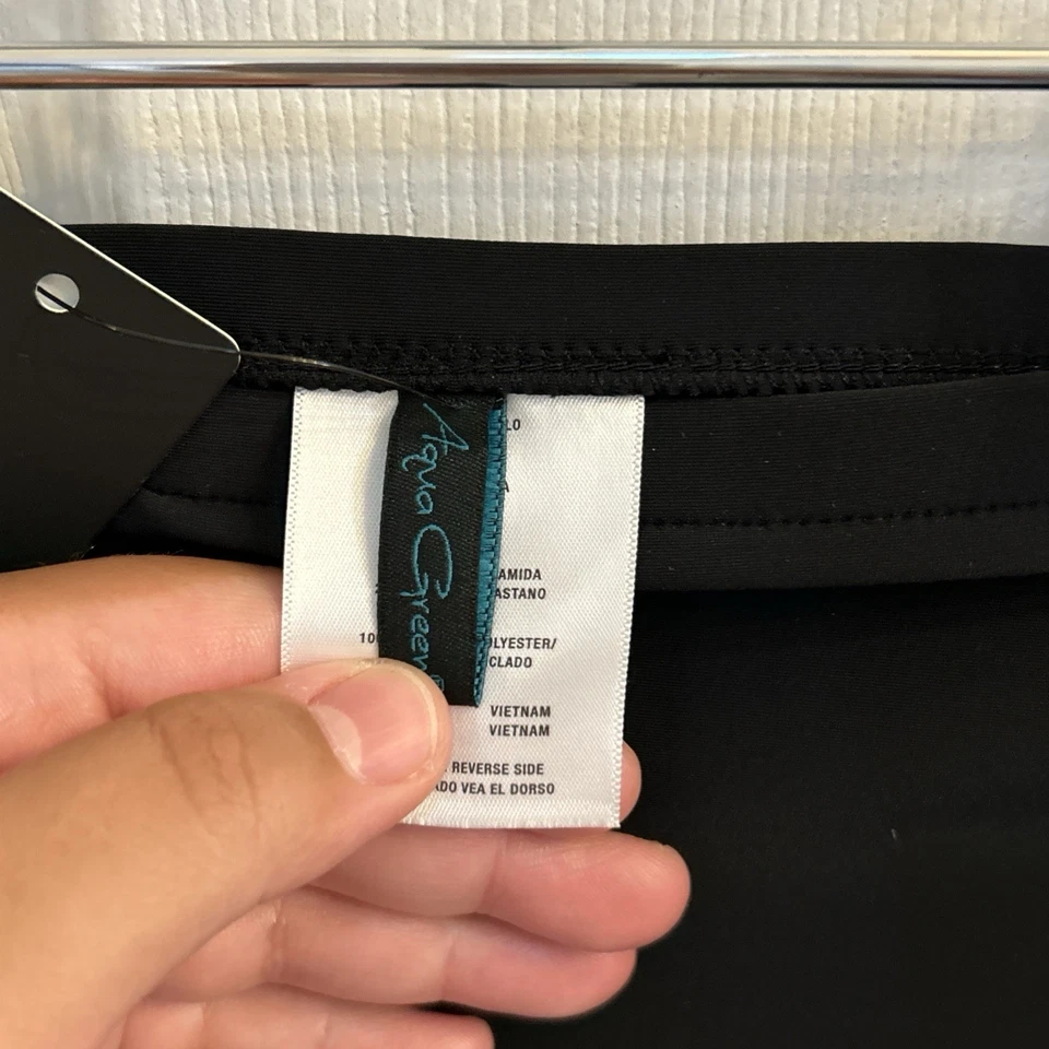 Parte inferior de bikini fruncida verde aguamarina para mujer nueva con etiquetas, negra talla 3X Foto 3 de 4