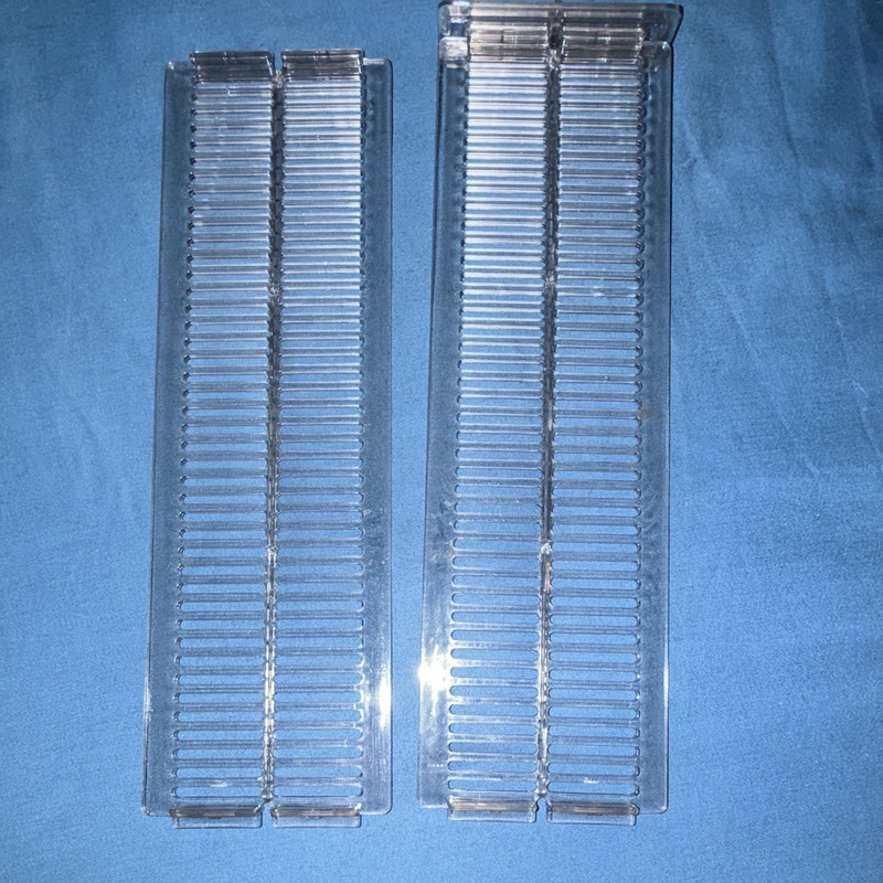 Lot of 2 Clear Rigid Plastic CD Media Storage Case Trays Inserts MPN N/A