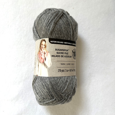 1 Skein Loops & Threads Sugarspun Yarn Color Cloudy 3oz knit crochet craft