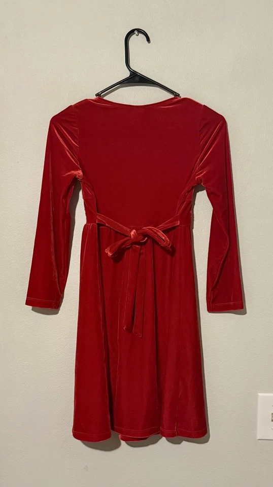 Vestido de vacaciones para niñas talla 12 con diseño de cuentas y lazo trasero Foto 2 de 4