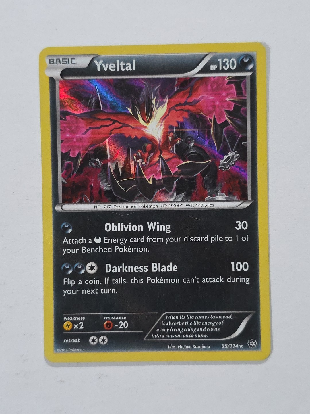 Yveltal 65/114 XY - Steam Siege LP Pokemon Card TCG