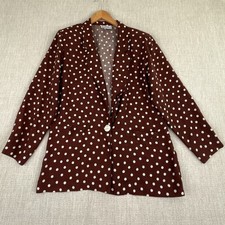 True Vintage Campus Casuals Sports Coat Polka Dot 1970s Groovy Hippy Blazer VTG