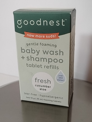 Goodnest Three In One Baby Wash Tablet Refills Cucumber Aloe 2 Tablets