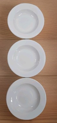3 Oneida Classic 9'' Salad Bowl Set Vintage White Restaurant Ware Diner Dish Lot