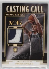 2023 Panini Noir Casting Call Memorabilia Prime Holo 9/25 Dereck Lively II gp1