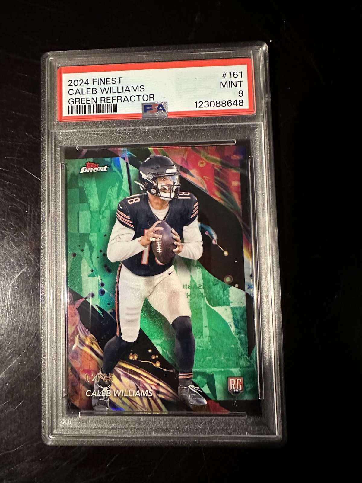 2024 Topps Finest - Uncommon Caleb Williams #161 Green Refractor /35 (RC)
