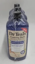 (3 Pack) Dr Teal's Foaming Bath with Pure Epsom Salt, Sensitive Skin with Colloi