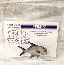 PIN PALS Vintage Original Artwork By Terry Doughty Animal Pin PERMIT Fish New