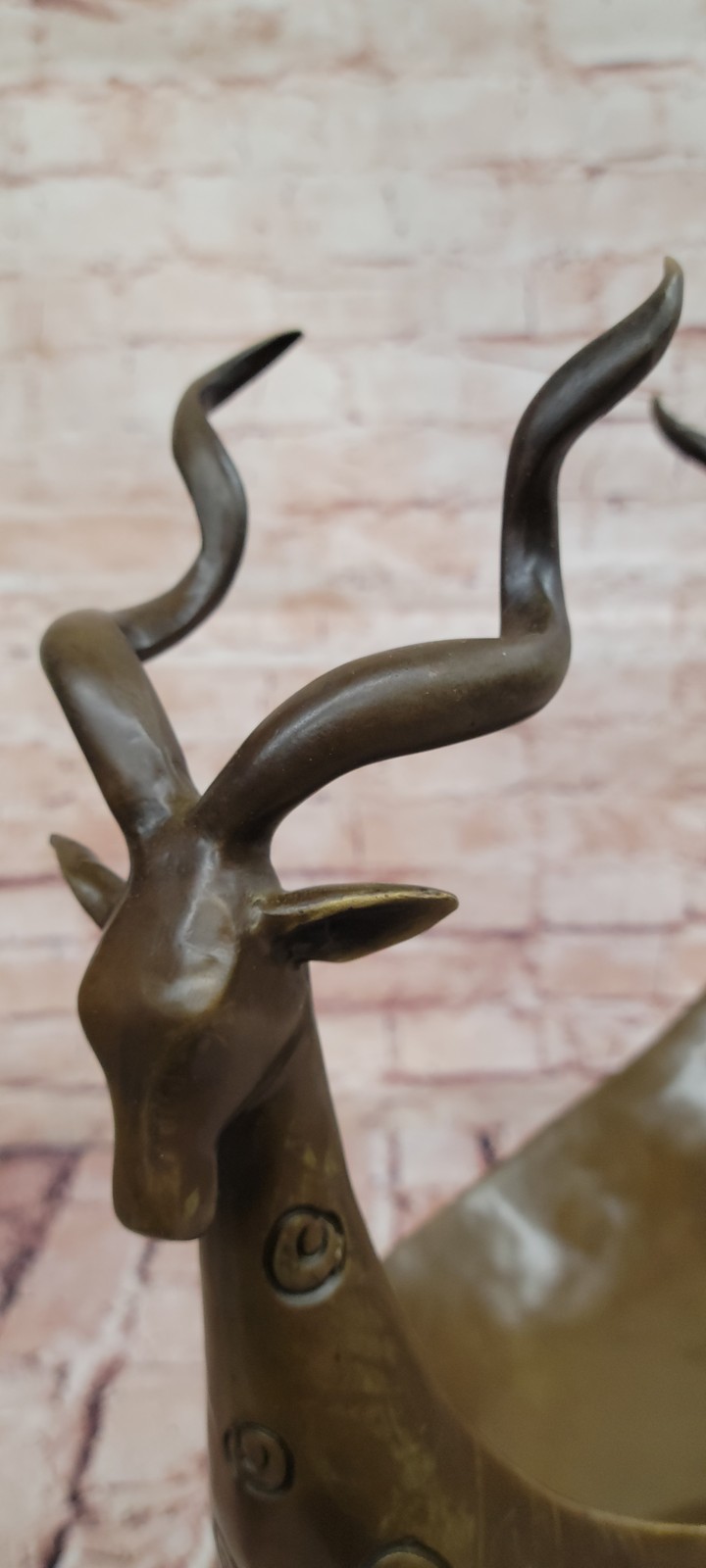 Art Deco Nouveau Fruit Bowl Cand Dish Holder Solid Bronze Sculpture Figurine