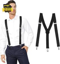 Men'S Adjustable Suspenders with Elastic Straps Y-Back,Hiking Suspenders under C