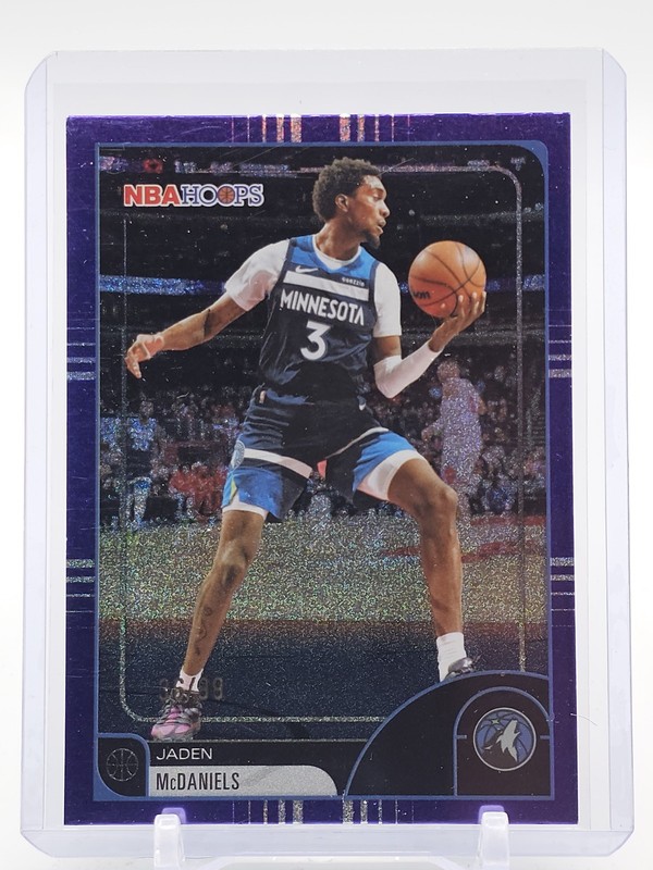 JADEN MCDANIELS 2025-26 NBA HOOPS PURPLE GLITTER /99 #94 TIMBERWOLVES Q4480