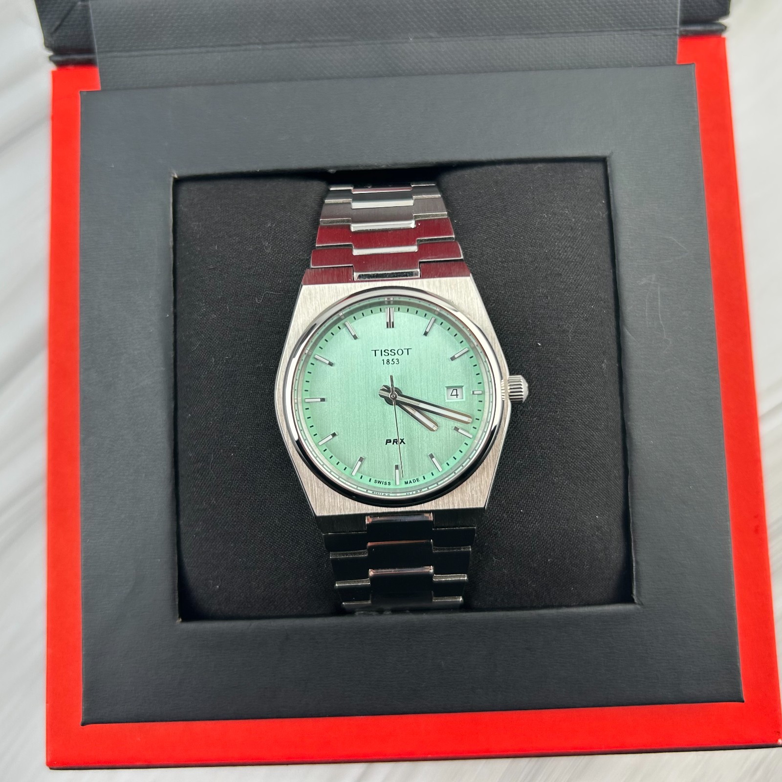 Tissot PRX 35MM Light Green Dial Quartz Stainless Unisex WatchT137.210.11.091.00