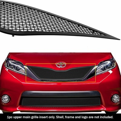 APS Black Mesh Upper Grille Insert For 2011-2017 Toyota Sienna SE honeycomb