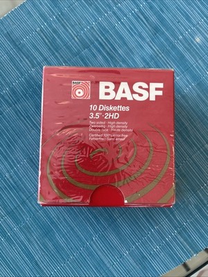   BASF 2HD High Density  3.5'' Inch Floppy Disks - 10 Diskettes