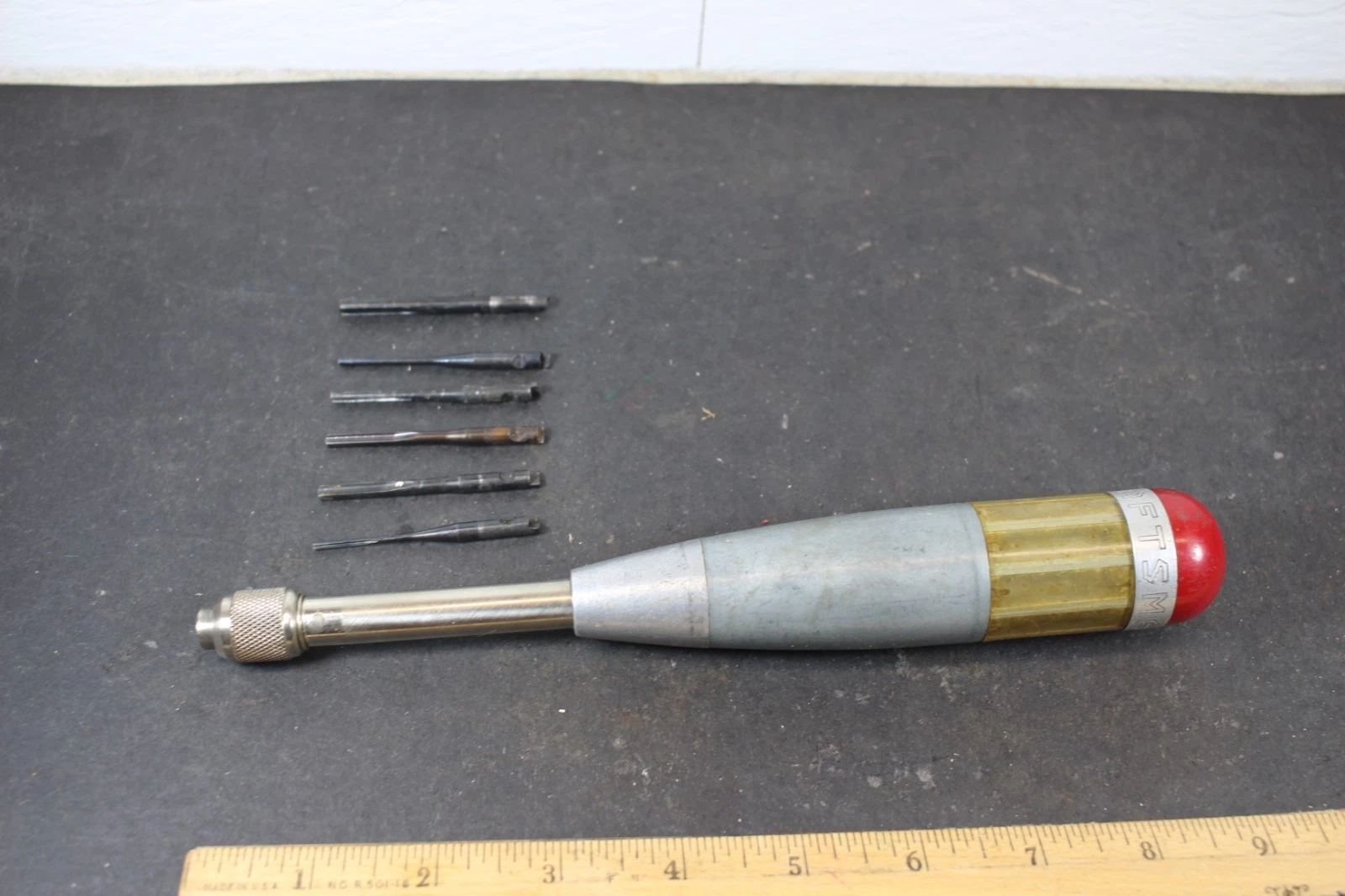 Vintage Craftsman Push Drill with 6 Bits