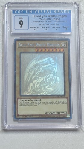 Blue-Eyes White Dragon 1st Ed Ghost Rare Yu-Gi-Oh! Ghosts rare GFP2-EN175 CGC 9