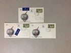 Three 1950 Israel fdc cancel in three diff cities:Jerusalem,Tel Aviv,Haifa