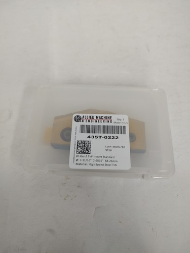 Allied Machine and Engineering 435T-0222 #5 Gen 2 Insert Std 2 11/16 HSS TiN - Picture 3 of 3