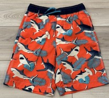 Boys Gap Swim Trunks Medium 8 Quick Dry Drawstring Elastic Waist Shark Ocean