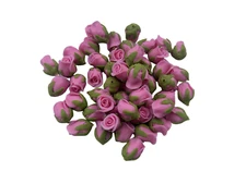 50 PCS Medium Clay Rose Beads for Jewelry Making, DIY, Craft Supplies