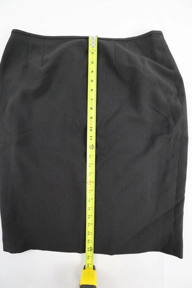 Женская юбка-карандаш Larry Levine размер 14 в тонкую полоску с подкладкой на молнии с разрезом на спине - Изображение 4 из 4