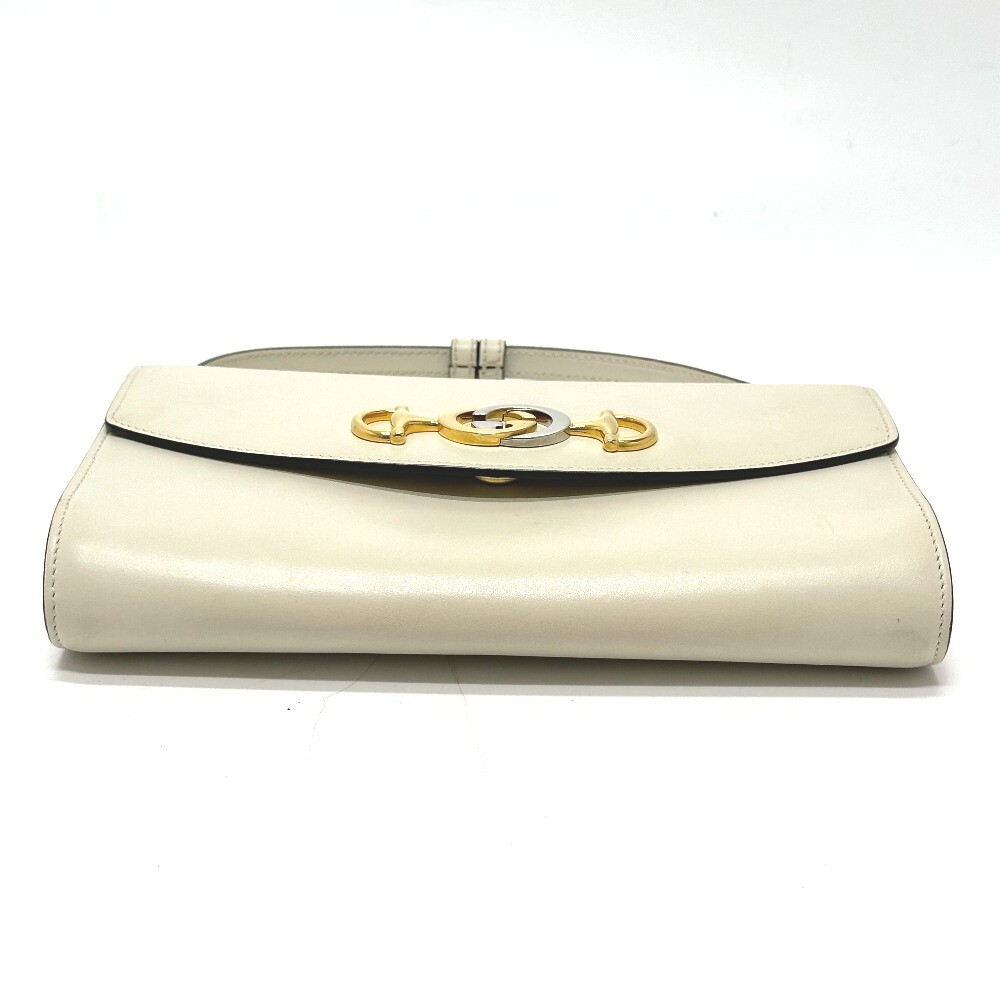 GUCCI 572375 Zumi bag Chain Shoulder Bag Leather Off White GUCCI 572375 Zumi bag Chain Shoulder Bag Leather Off White