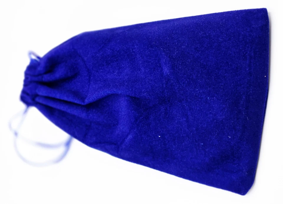 Bolsas de regalo de terciopelo de 50 piezas de 4x6 pulgadas con cordón bolsas de joyería bolsa de color azul Foto 4 de 4