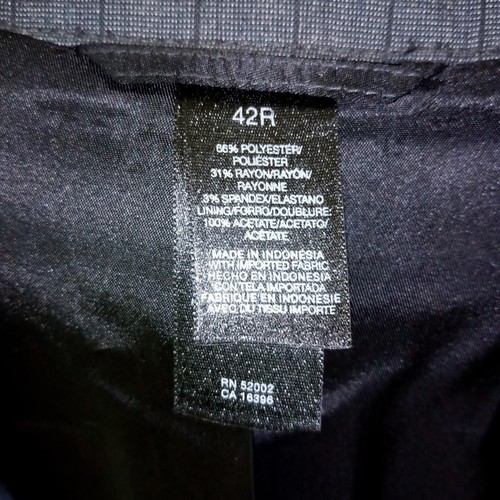 CLAIBORNE 2 pc Men's suit Jacket and Pants 42R 36 x 30 Grey/Black pinstripe - Picture 4 of 12