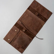 for A5 Holy Bible book jacket cover slipcase bag pocket cow leather coffee X110