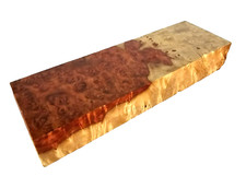 Amboyna Burl Two-Tone Knife Scale Blank 2 6   1" 064
