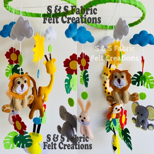 Animals baby mobile handmade Mobile baby for animals nursery Cot mobile