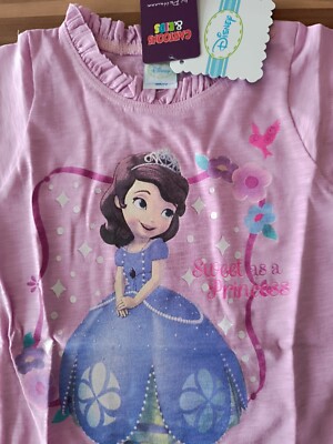 NEU! Disney Prinzessin Sofia Süßes Shirt mit großem Druck flieder Gr. 92