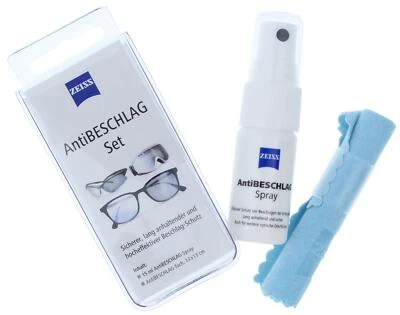 ZEISS AntiBESCHLAG Set Spray 15 ml + Tuch 13x13cm - DER Antibeschlag-Bestseller!