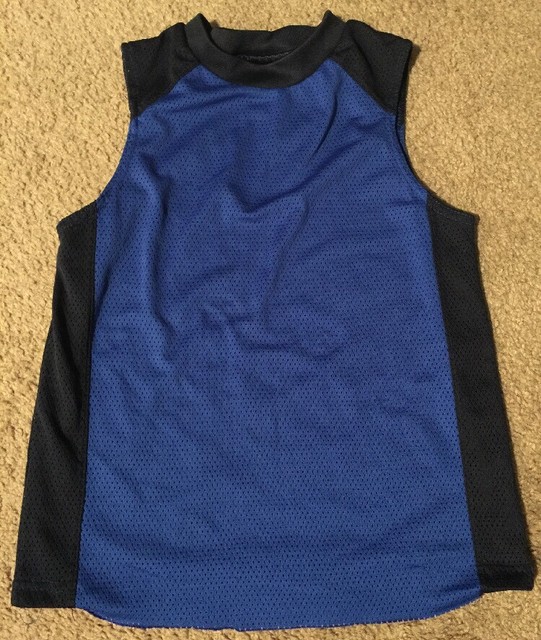 Boys Athletic Works Sleeveless Mesh Athletic Shirt Blue, Size S (6/7