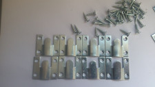 8 x Heavy Duty Metal Chrome Finish Bracket Picture Frame Hooks Hanging+Screws