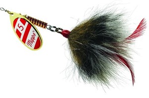 Mepps Musky Killer In-Line 3//4oz Gold Blade /& Black Tail