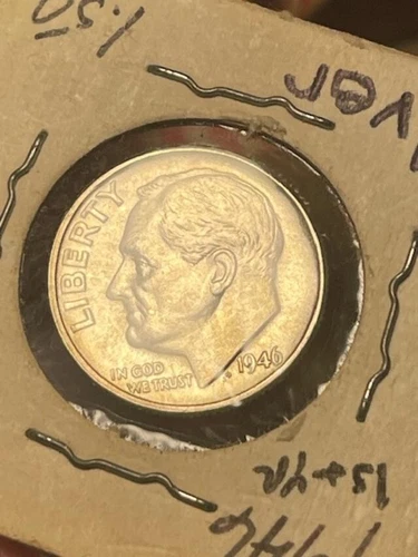 1946 D Roosevelt Dime BU Unc Mint State 90% Silver 10c US Coin 1ST YEAR GEM!!