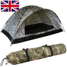 Camo Ranger 2 Man Bivvy Tent Carp Fishing Lightweight Shelter Groundsheet + Pegs