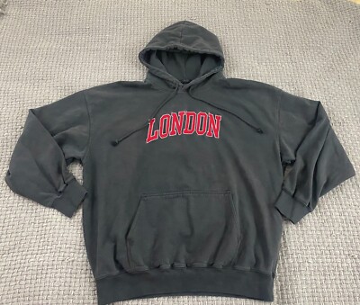 John Gault London Mens Hoodie Gray Size XL Pullover
