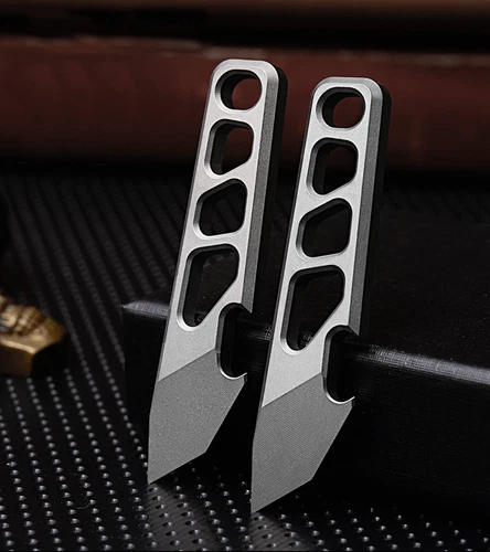 EDC Titanium Alloy Multi Tools Pry Bar Crowbar Bottle Opener Keychain Pendant - Picture 9 of 9