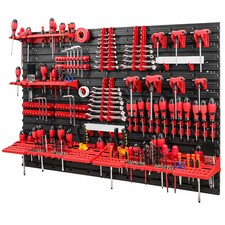 Werkzeugwand 1152 x 780 mm Set 58 Werkzeughaltern mit Lochwand Lagersystem